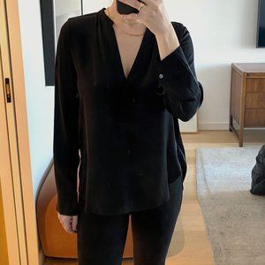 Vince Silk Blouse, Black